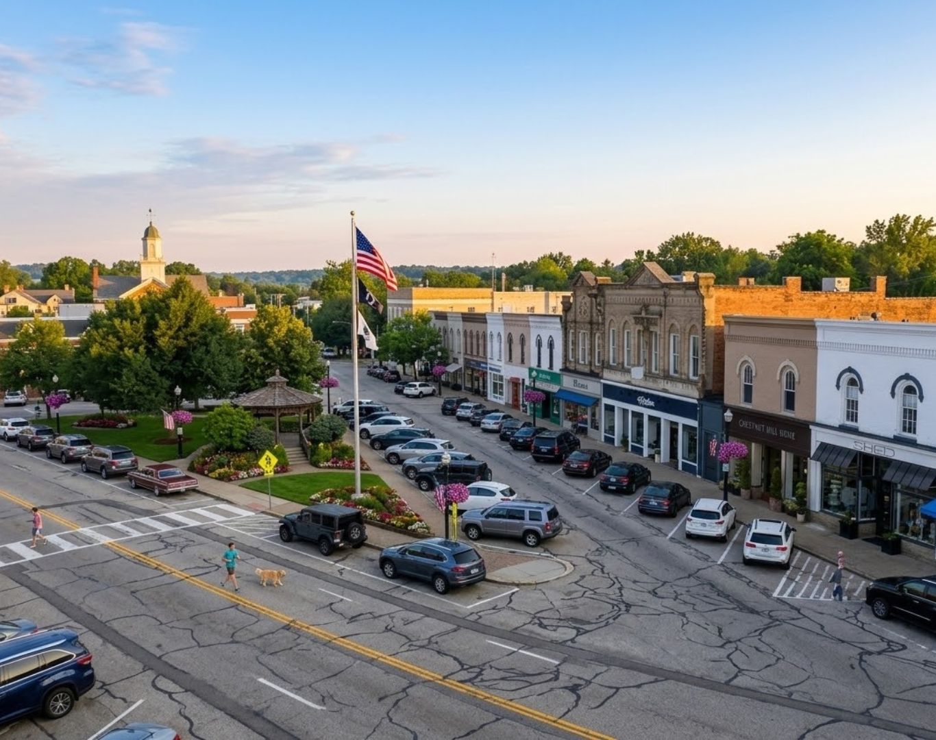 Chagrin Falls as seen from the Triangle Park area, Chagrin Falls, OH