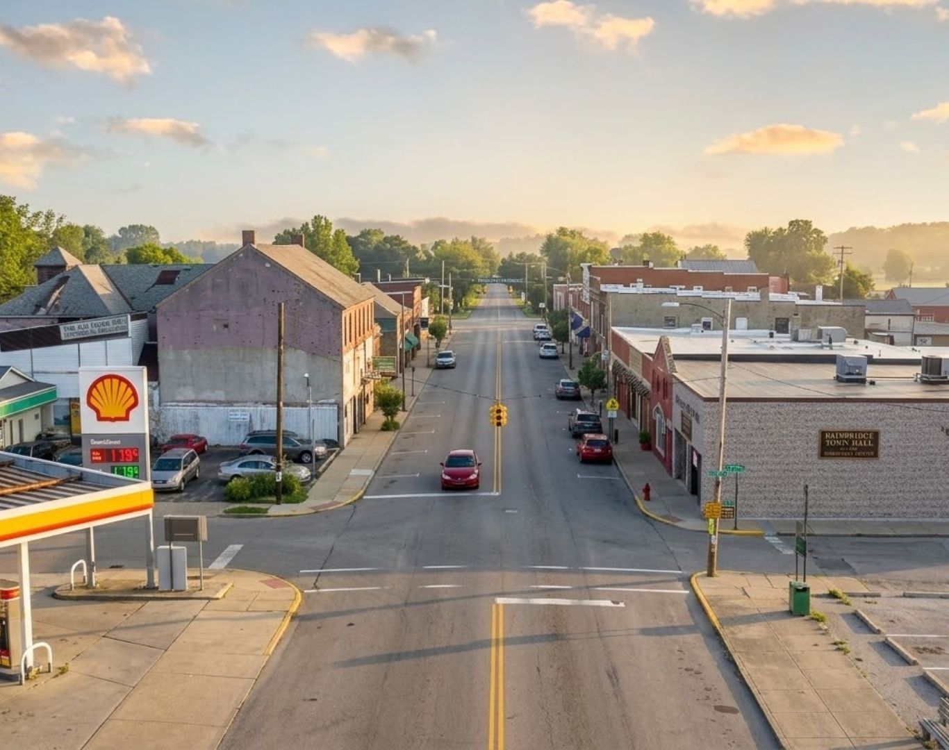 Looking east on Main Street, Bainbridge, OH